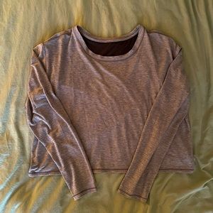 Lululemon cross back longsleeve with mesh insert